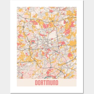 Dortmund - Germany Chalk City Map Posters and Art